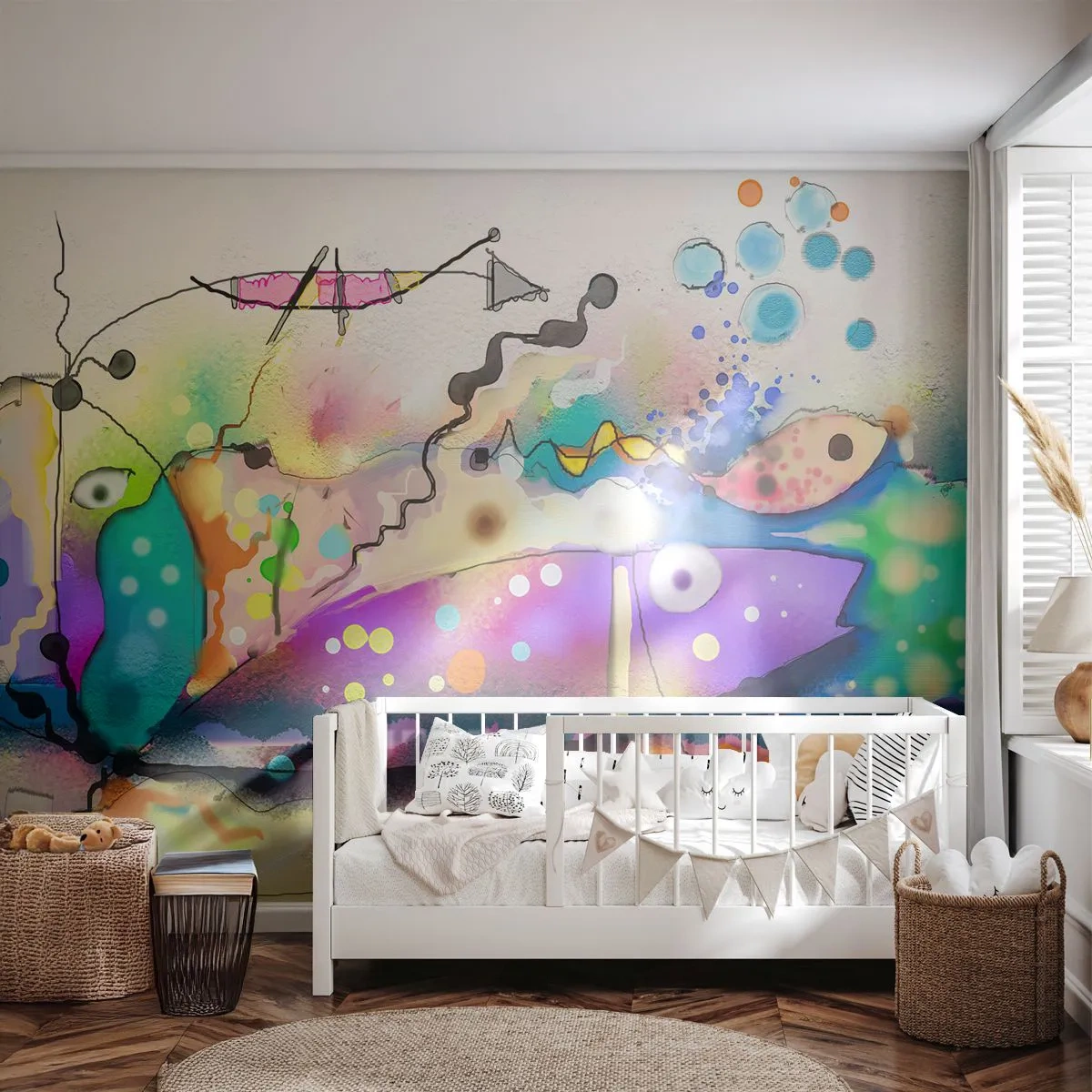 Fototapeta Standard Eco - Niet slov! - Abstrakcia, Ryby, Grafika - 400x280 cm