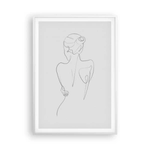 Plagát v bielom ráme - Hudba tela - 70x100 cm