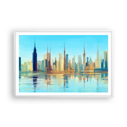 Plagát v bielom ráme - Slnečná metropola - 91x61 cm