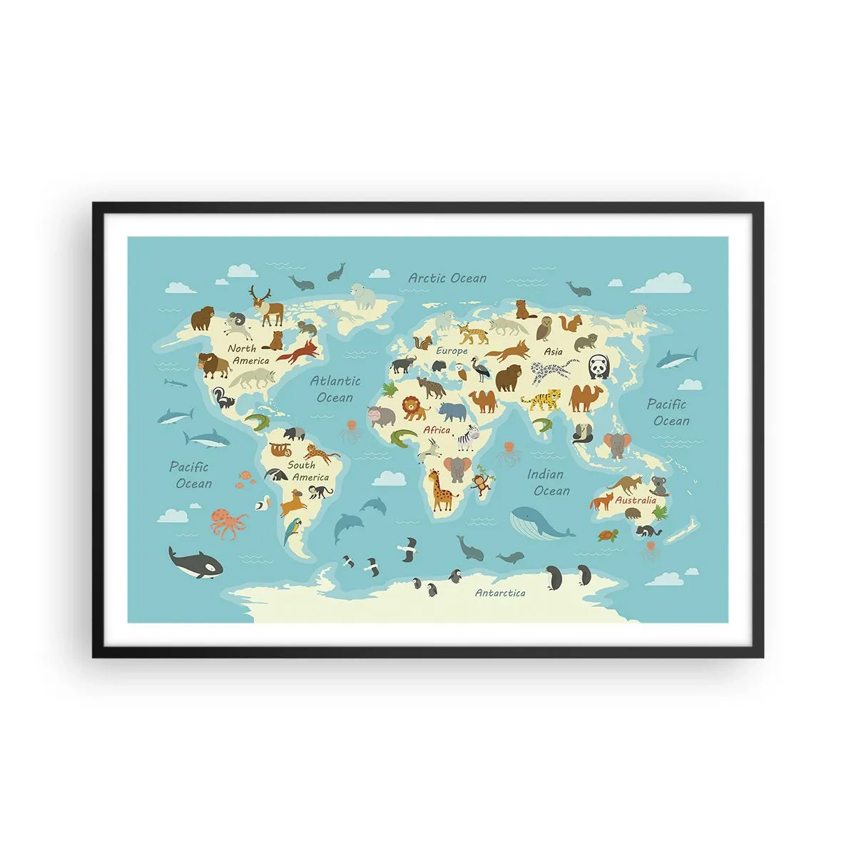 Plagát v čiernom ráme - Dobrí susedia - 91x61 cm