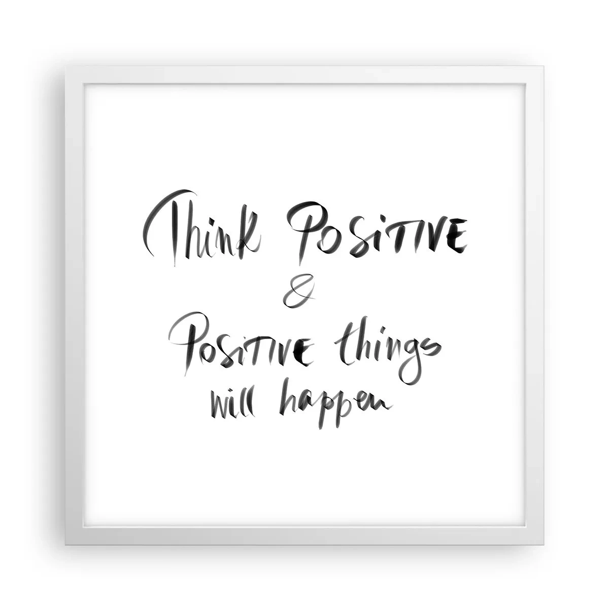 Plagát v bielom ráme - Ako žiť? - 40x40 cm