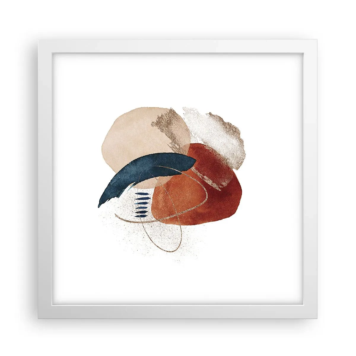 Plagát v bielom ráme - Oválna kompozícia - 30x30 cm
