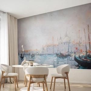 Fototapeta Premium Sand - Za vodou, za hmlou - Kus, Mesto, Benátky - 250x175 cm