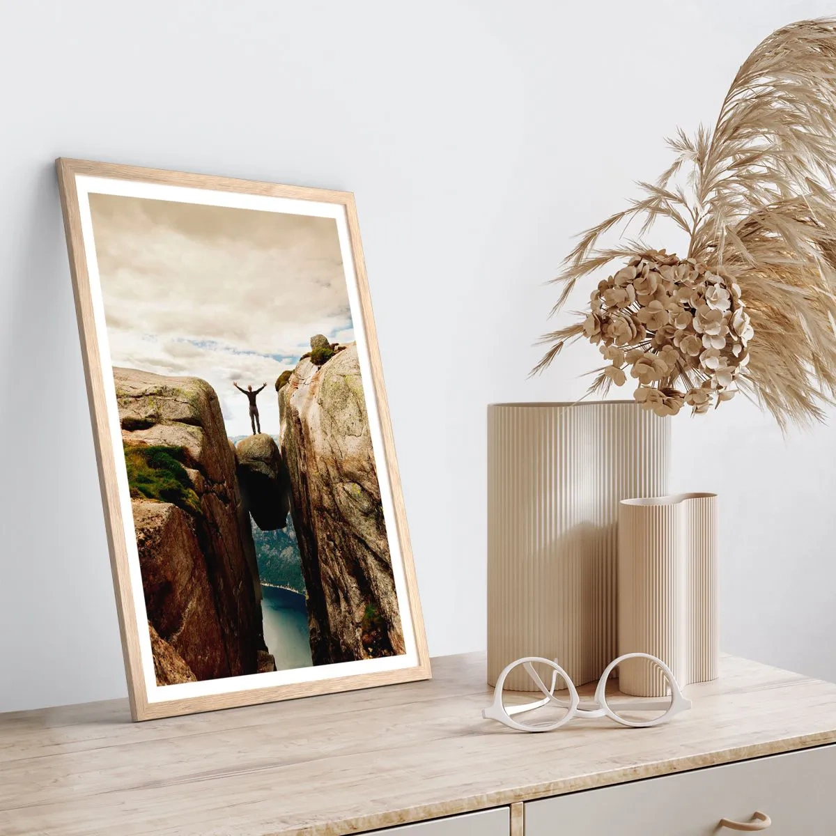 Plagát v ráme zo svetlého duba - Ako sa cítim?! - 40x50 cm