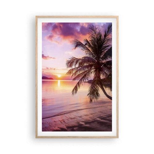 Plagát v ráme zo svetlého duba - Blahobyt až po okraj - 61x91 cm