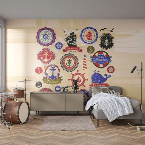 Fototapeta na mieru Samolepiaca Deluxe Sticker - Námornícke bratstvo - Námorná, Kotva, Kompas