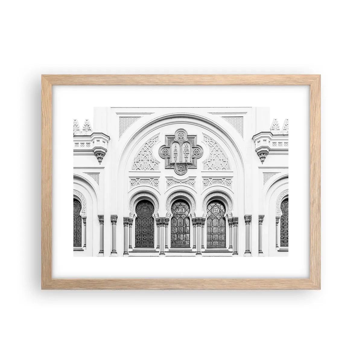 Plagát v ráme zo svetlého duba - Na pomedzí kultúr - 40x30 cm