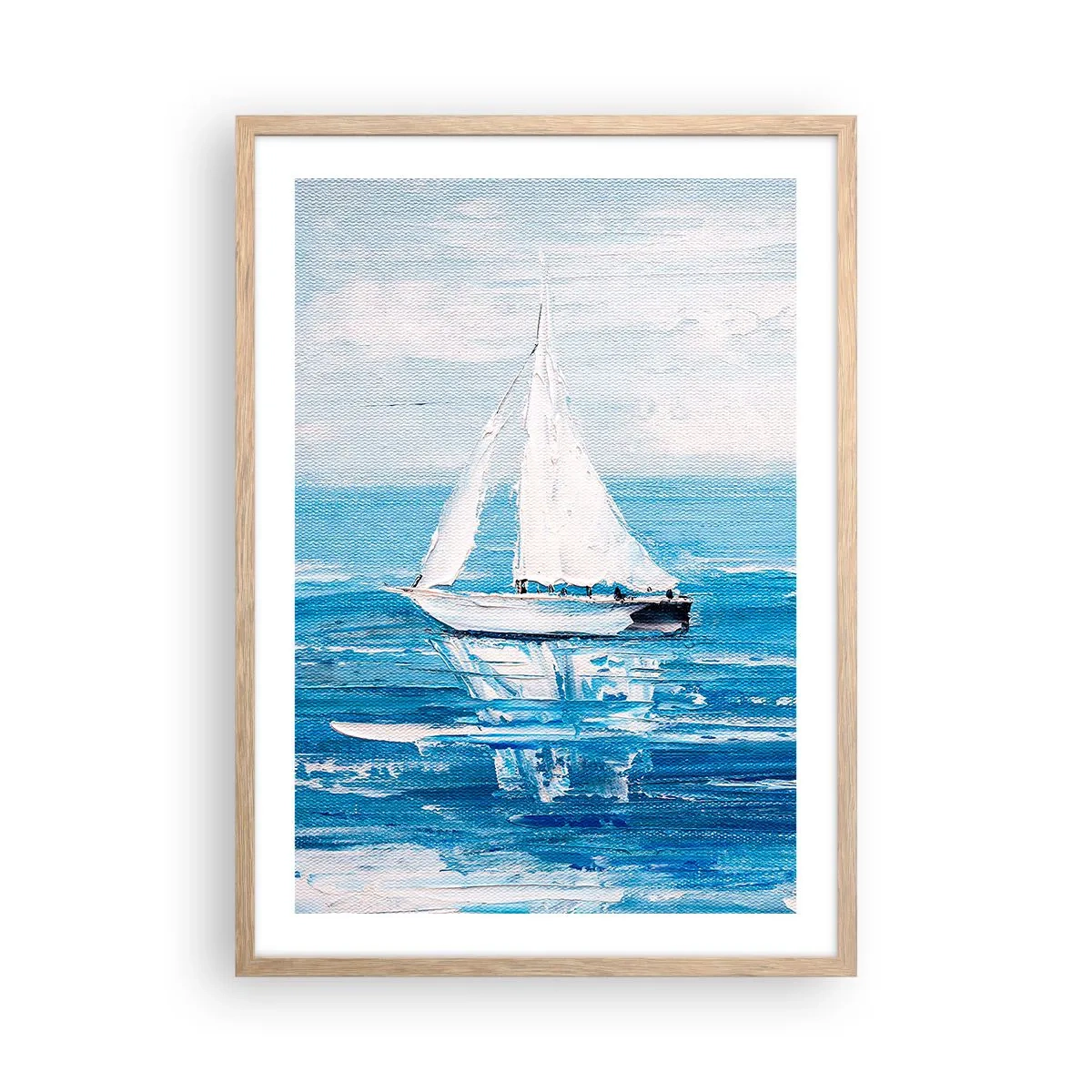 Plagát v ráme zo svetlého duba - S priateľom po boku - 50x70 cm