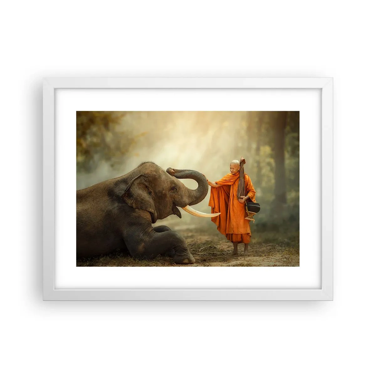 Plagát v bielom ráme - Stretnutie na cestách - 40x30 cm