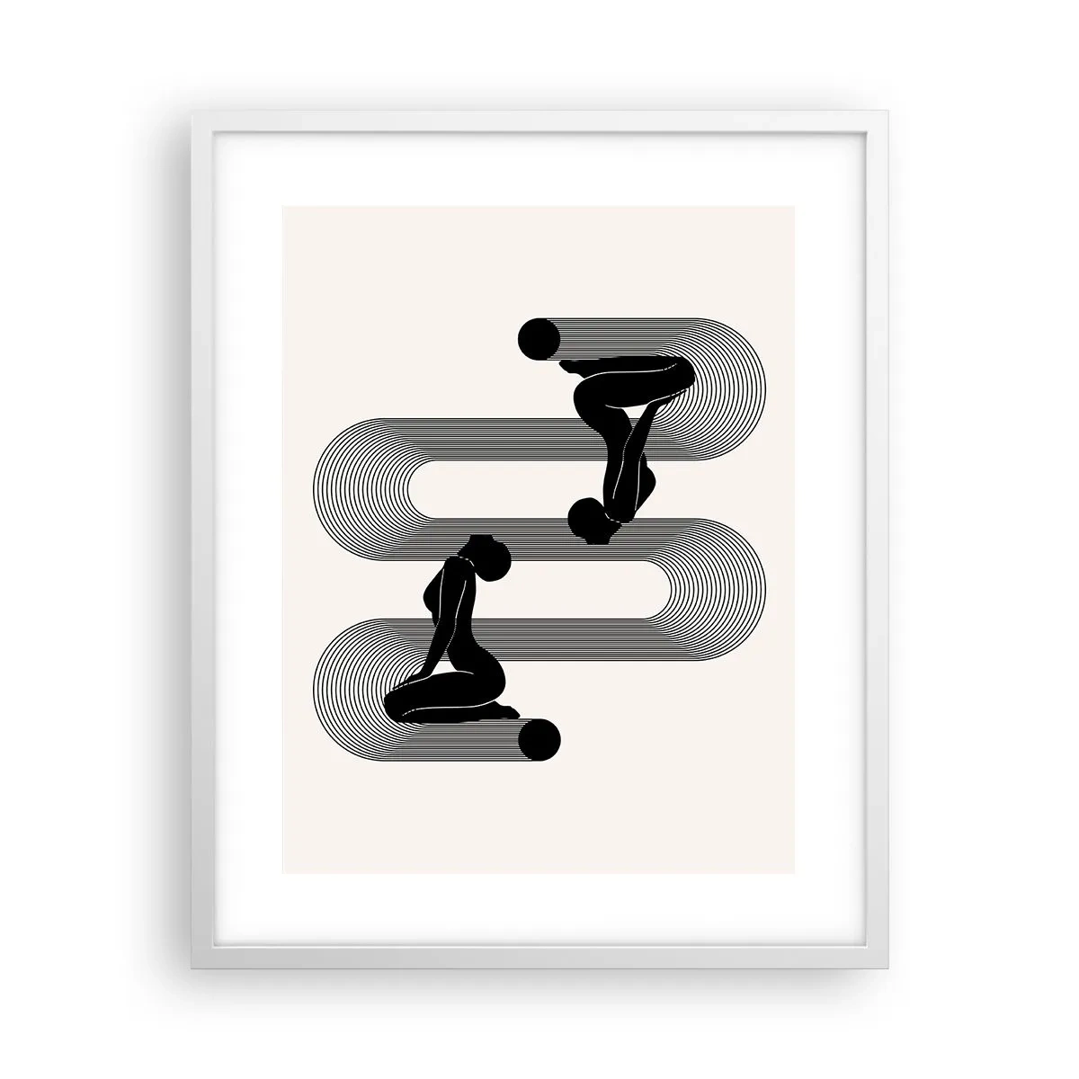 Plagát v bielom ráme - Zmyselná symetria - 40x50 cm