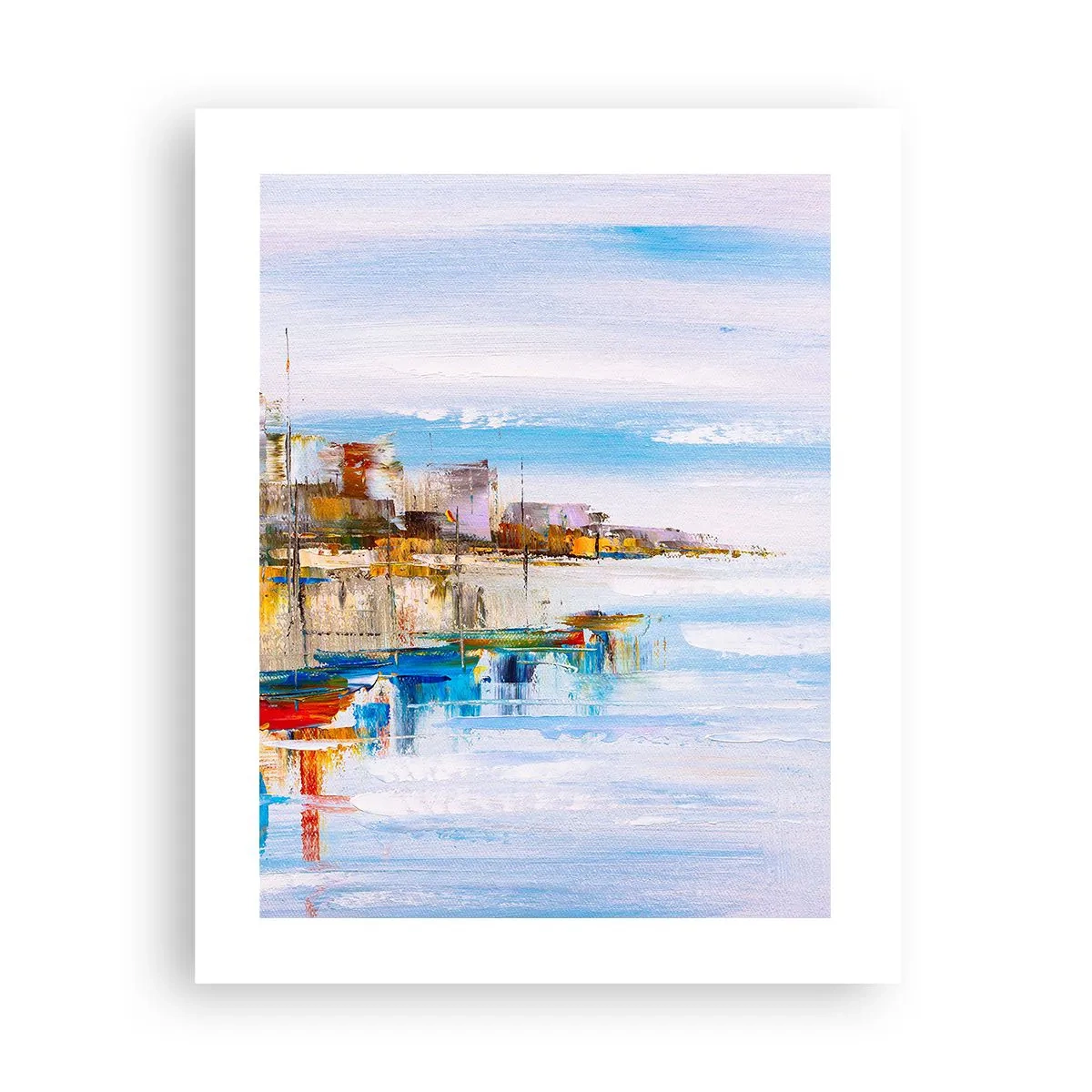 Plagát - Viacfarebný mestský prístav - 40x50 cm