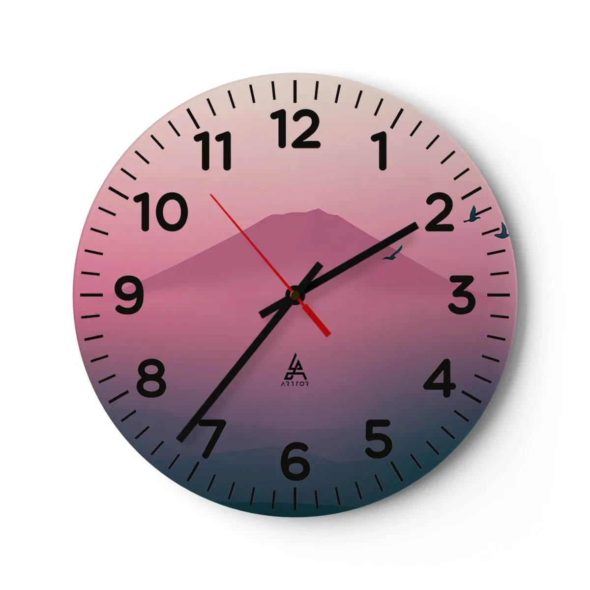 Nástenné hodiny - Pútnici nad oblakmi - 30x30 cm