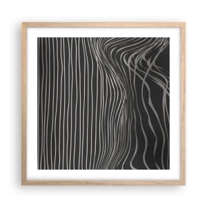 Plagát v ráme zo svetlého duba - Rytmus a prízvuk - 50x50 cm