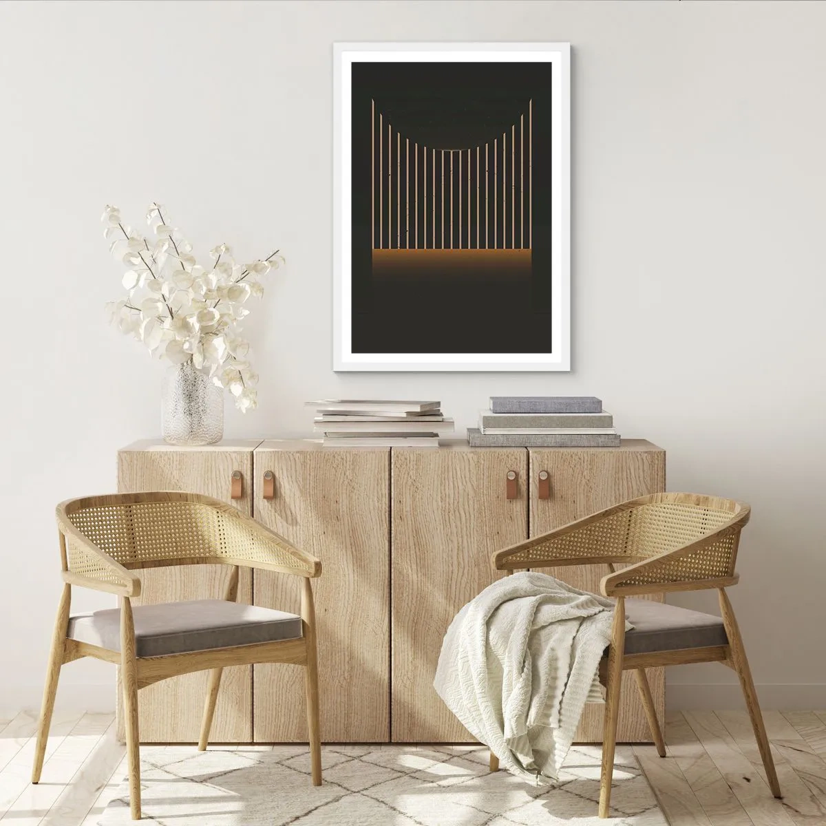 Plagát v bielom ráme - Preskúmať temnotu - 61x91 cm