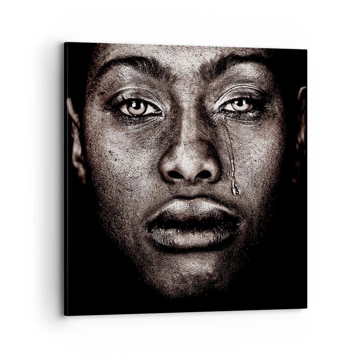 Obraz na plátne - Jedna slza - 70x70 cm