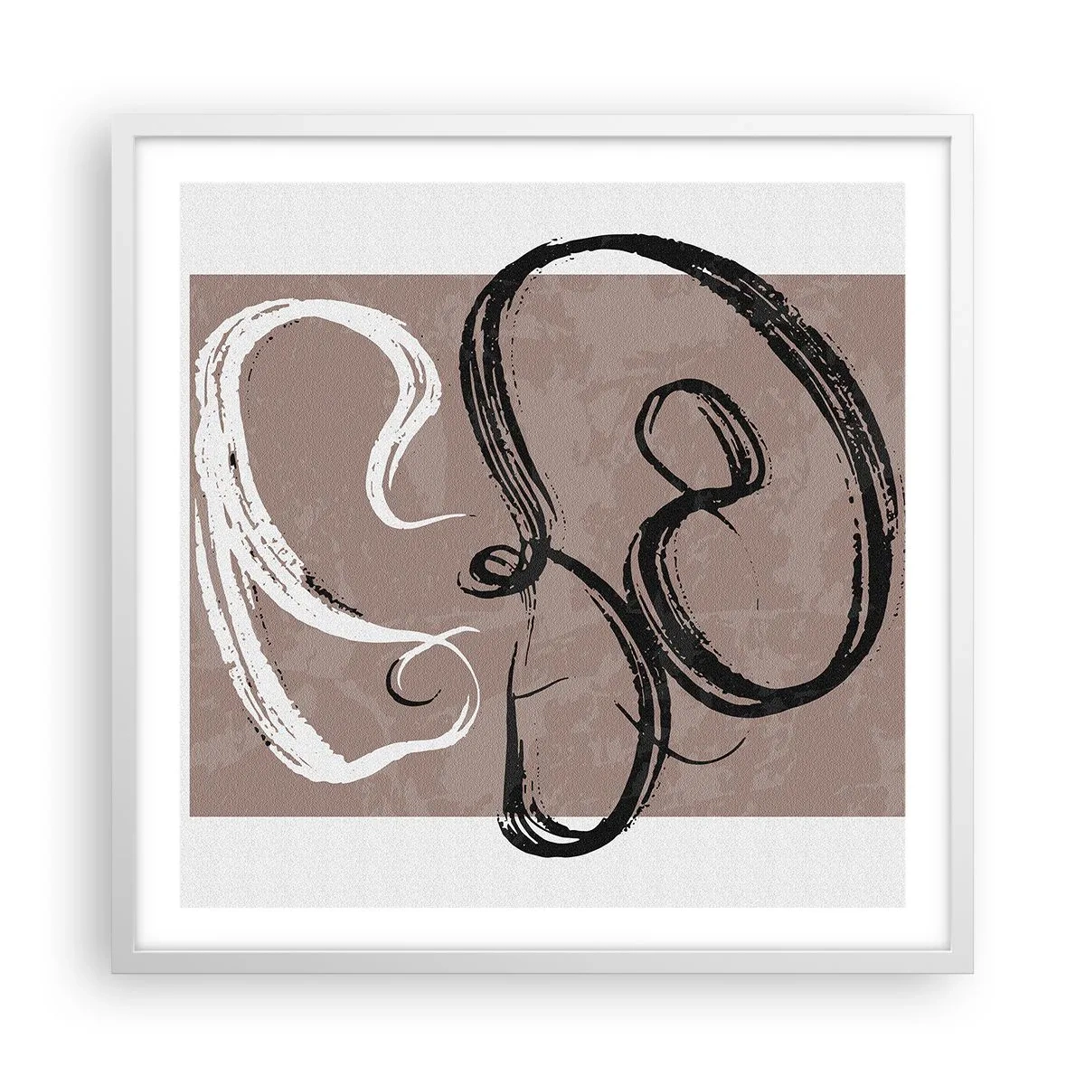 Plagát v bielom ráme - Kompozícia – hľadanie úplnosti - 60x60 cm