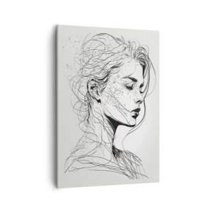 Obraz na plátne - Portrét v zamyslení - 50x70 cm