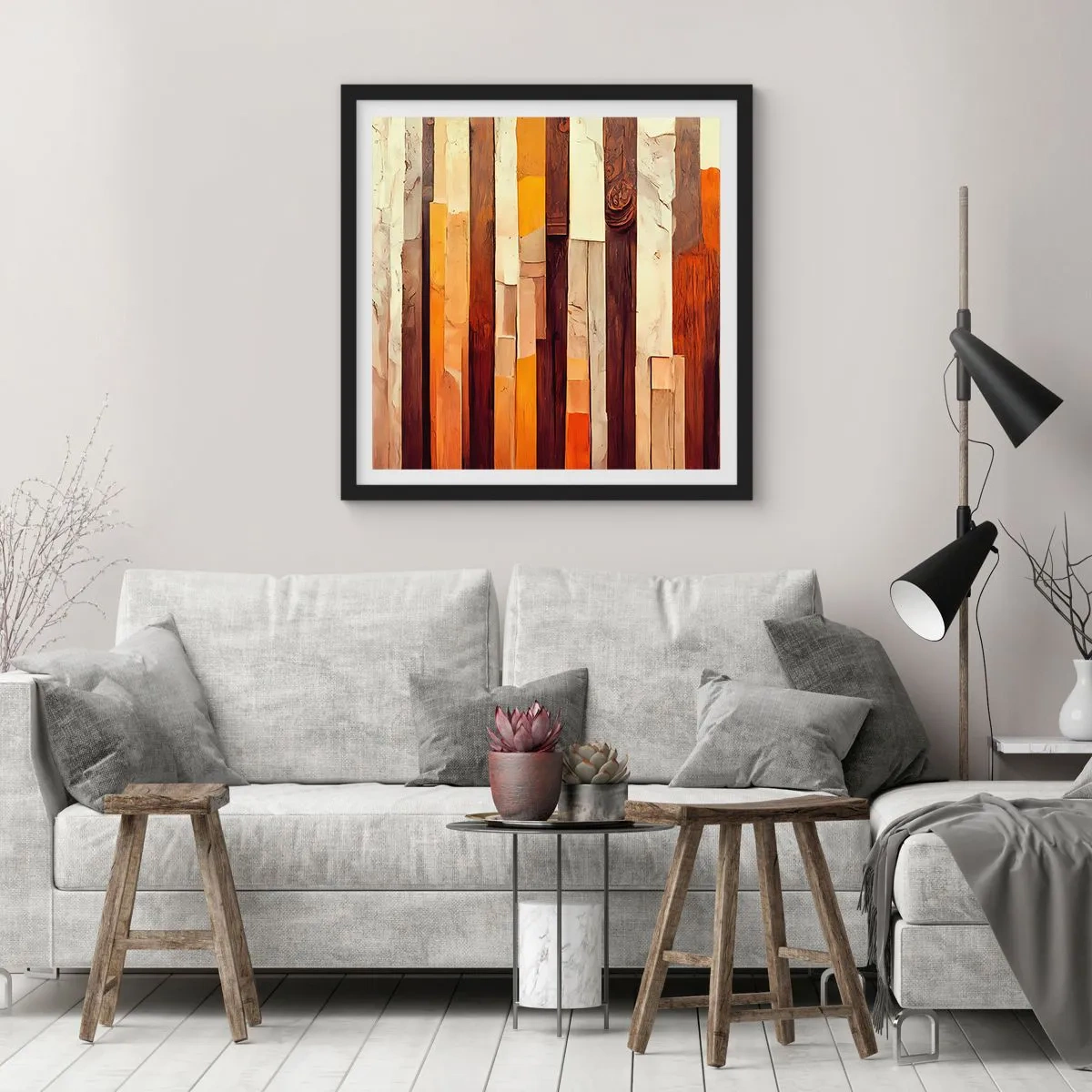 Plagát v čiernom ráme - Hymna lesných stromov - 30x30 cm