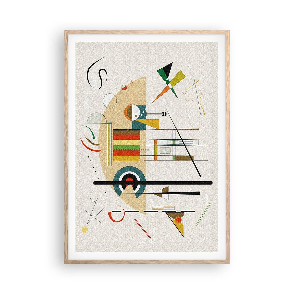 Plagát v ráme zo svetlého duba - A svet sa smeje - 70x100 cm