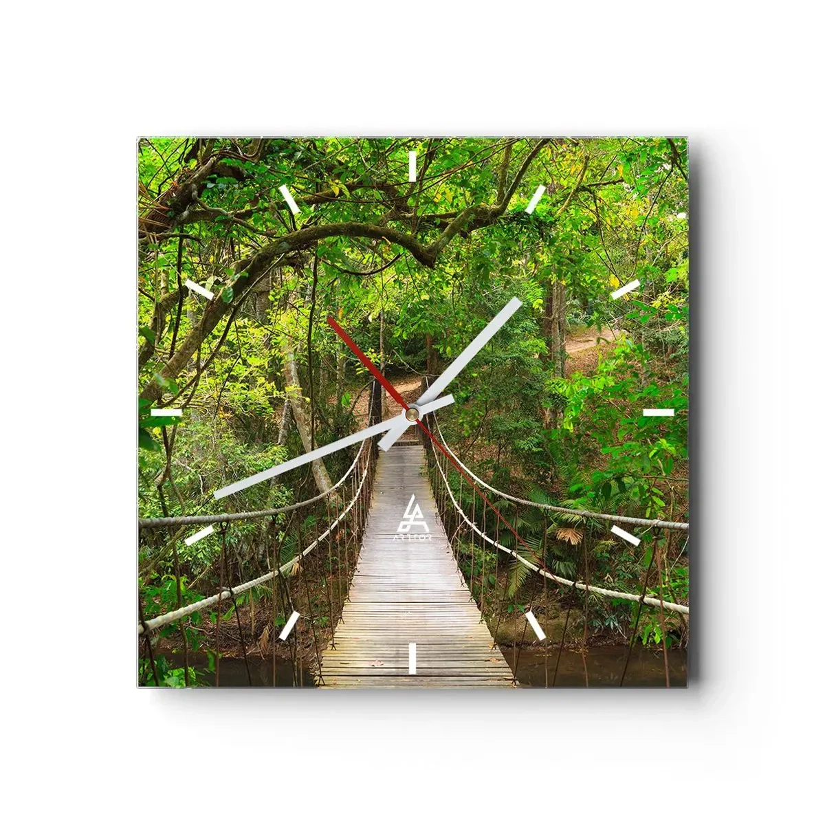 Nástenné hodiny - Lebo na záhrade rastú popínavé rastliny - 40x40 cm