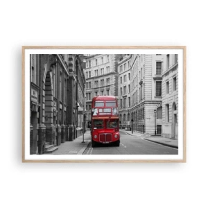 Plagát v ráme zo svetlého duba - Všednosť nemusí byť šedá - 100x70 cm