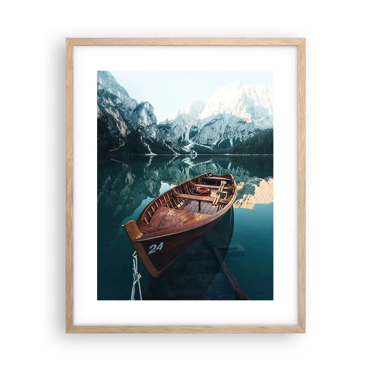 Plagát v ráme zo svetlého duba - Ako namaľované na skle - 40x50 cm