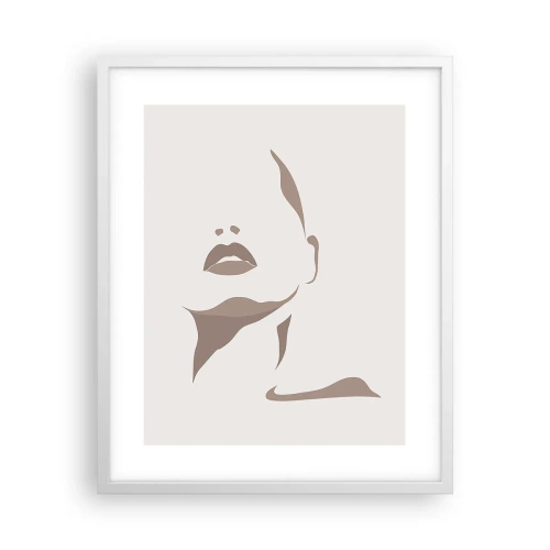Plagát v bielom ráme - Stvorená zo svetla a tieňa - 40x50 cm