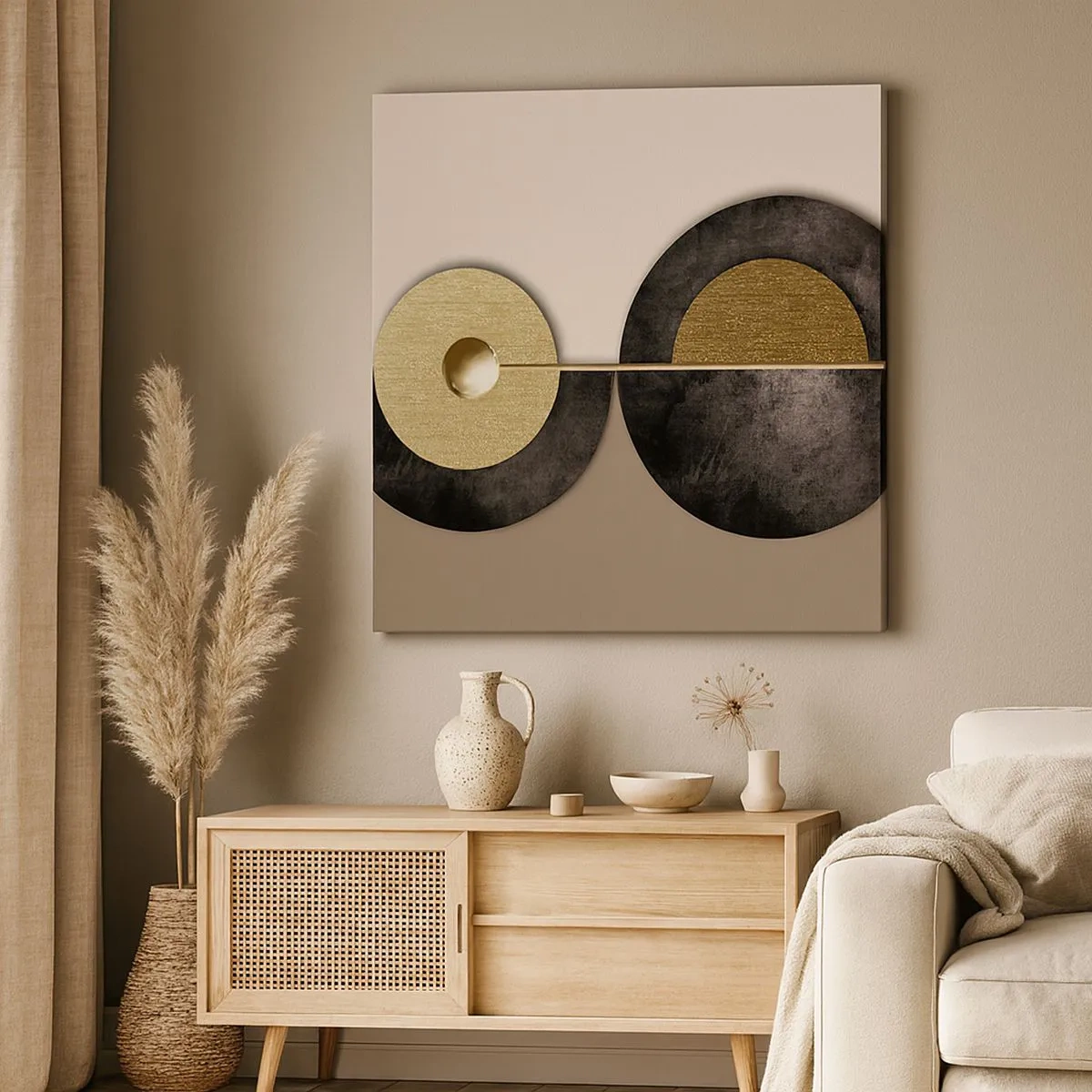 Obraz na plátne - Variácie okolo kruhu - 30x30 cm