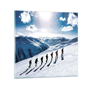 Obraz na skle - Tím dobývateľov - 50x50 cm