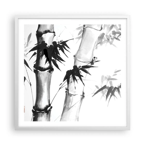 Plagát v bielom ráme - Blízky záber na orient - 60x60 cm