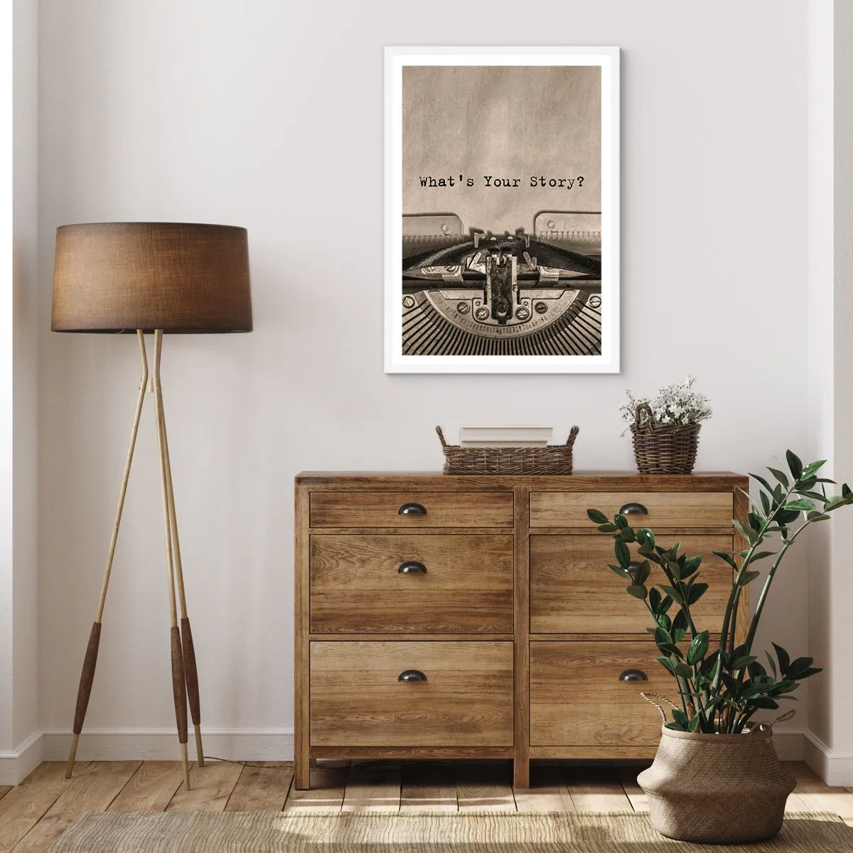 Plagát v bielom ráme - Povedz mi - 30x40 cm