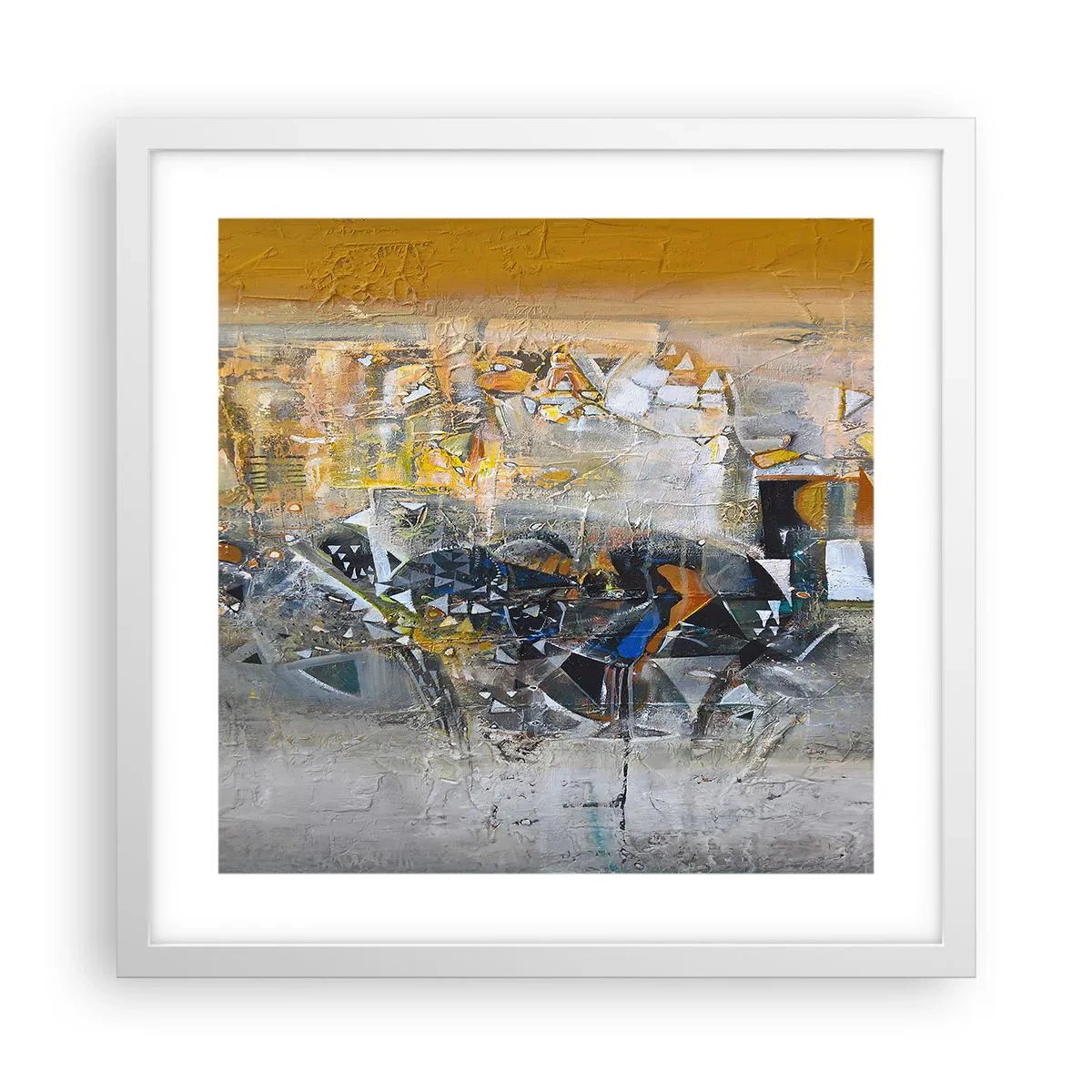 Plagát v bielom ráme - Všetko sa podarí - 40x40 cm