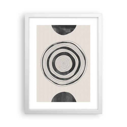 Plagát v bielom ráme - Dôležité je to, čo je uprostred - 30x40 cm