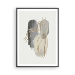 Plagát v čiernom ráme - Trvanie a pohyb - 70x100 cm