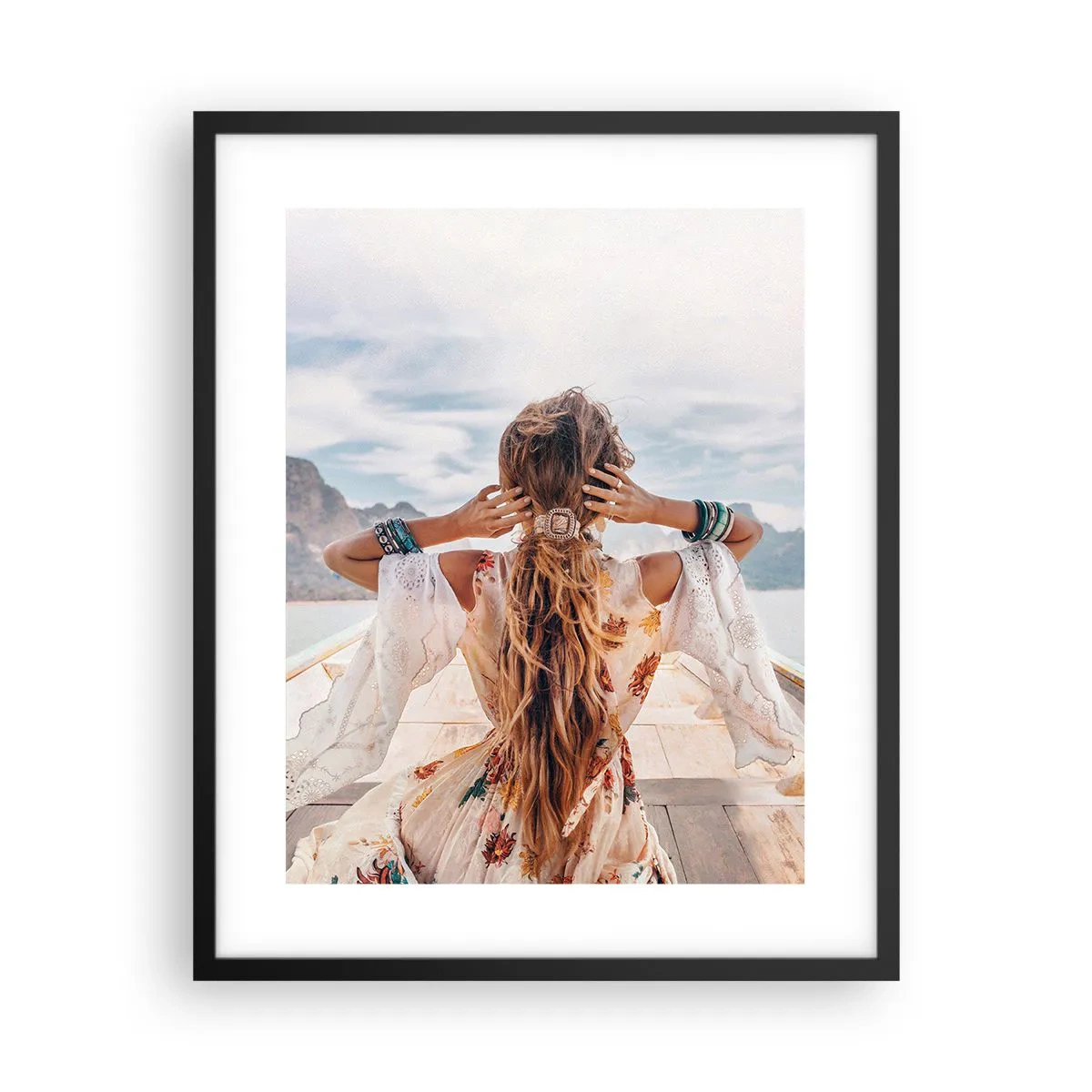 Plagát v čiernom ráme - Na ceste ku šťastiu - 40x50 cm