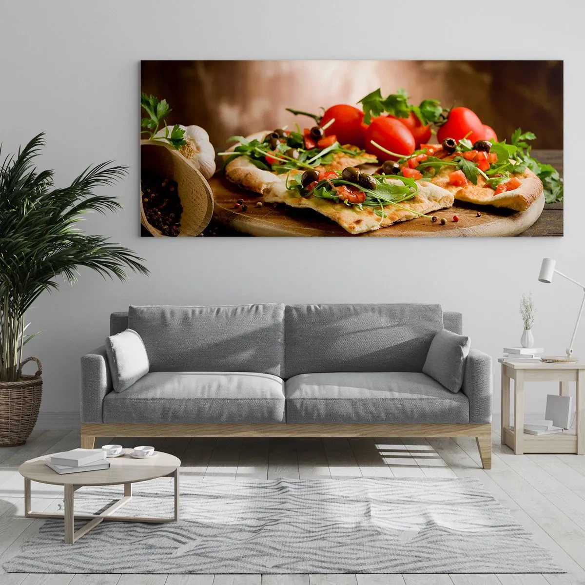 Obraz na skle - Priamo z pece a zo záhrady - 100x40 cm