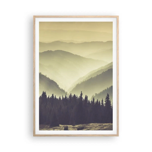 Plagát v ráme zo svetlého duba - Za siedmimi horami… - 70x100 cm