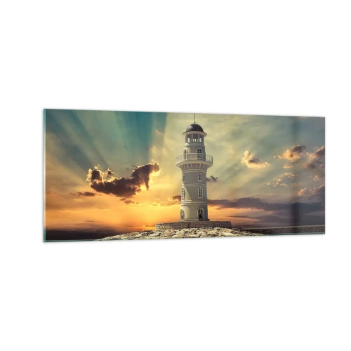 Obraz na skle - Svetlo - Dobro - Krása - 100x40 cm