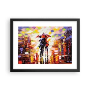 Plagát v čiernom ráme - Spoločne cez noc a dážď - 40x30 cm