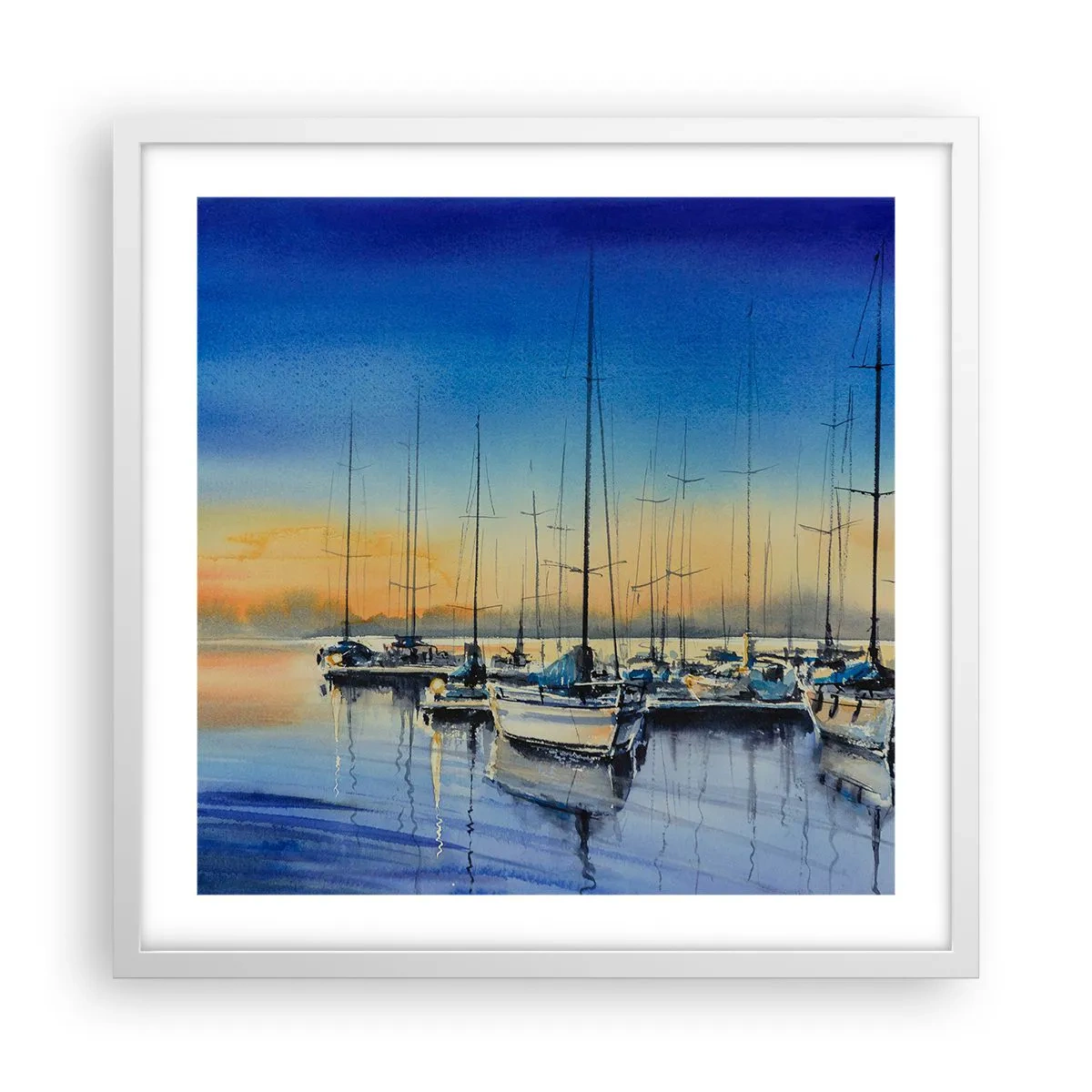 Plagát v bielom ráme - Koniec dobrého dňa - 50x50 cm