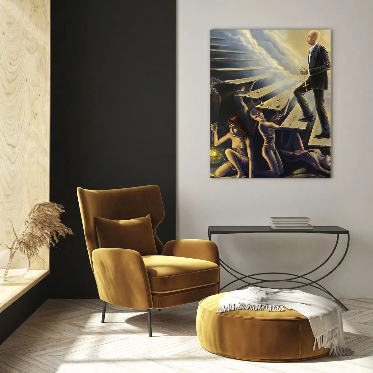 Obraz na skle - Dantovo putovanie k svetlu - 70x100 cm