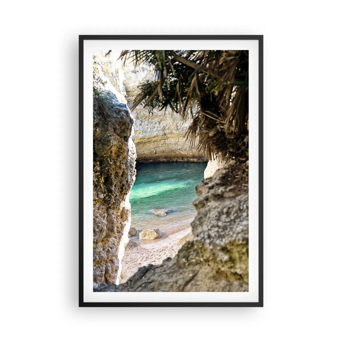 Plagát v čiernom ráme - Tyrkysová zátoka - 61x91 cm