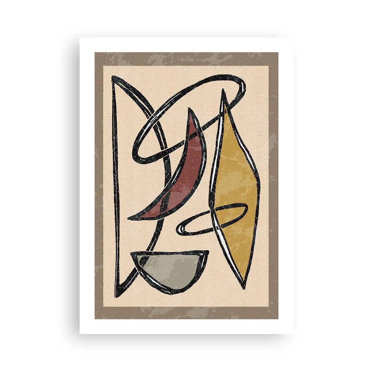 Plagát - Kompozícia – oblúky a ovály - 50x70 cm
