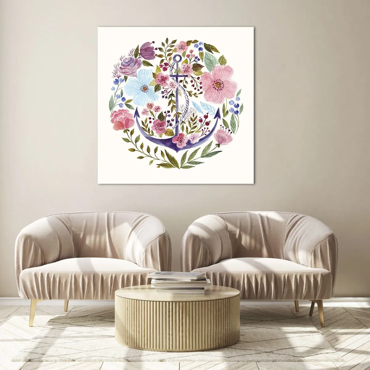 Obraz na skle - Námorníkov krásny sen - 40x40 cm