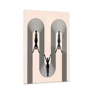 Obraz na skle - Hore nohami - 80x120 cm