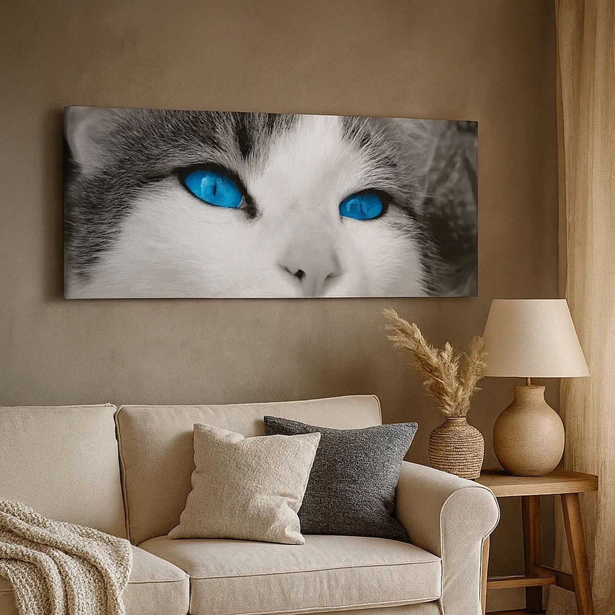 Obraz na plátne - Neobvyklý modrooký - 30x30 cm