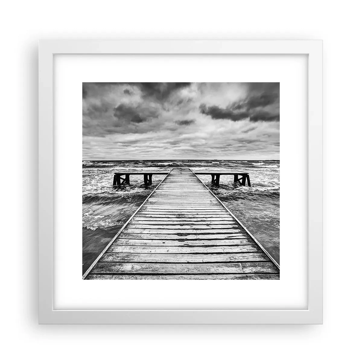 Plagát v bielom ráme - Čakám na vietor, čo rozfúka… - 30x30 cm