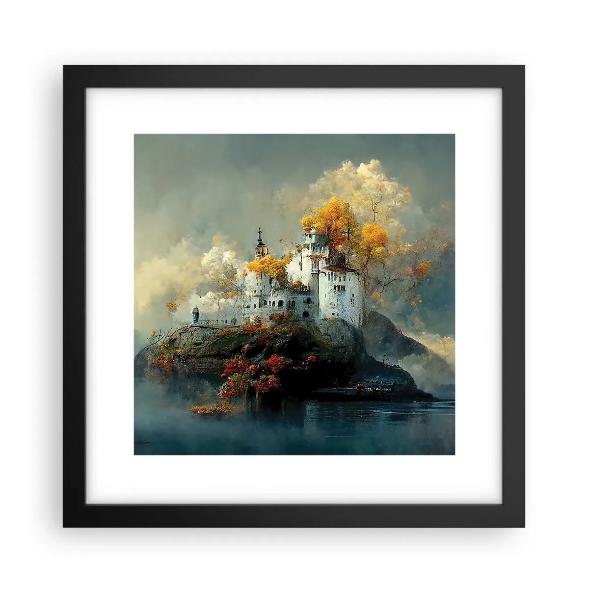 Plagát v čiernom ráme - Začiatok romantického príbehu - 30x30 cm