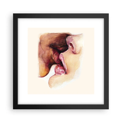 Plagát v čiernom ráme - Ako noc a deň, zem a nebo - 30x30 cm