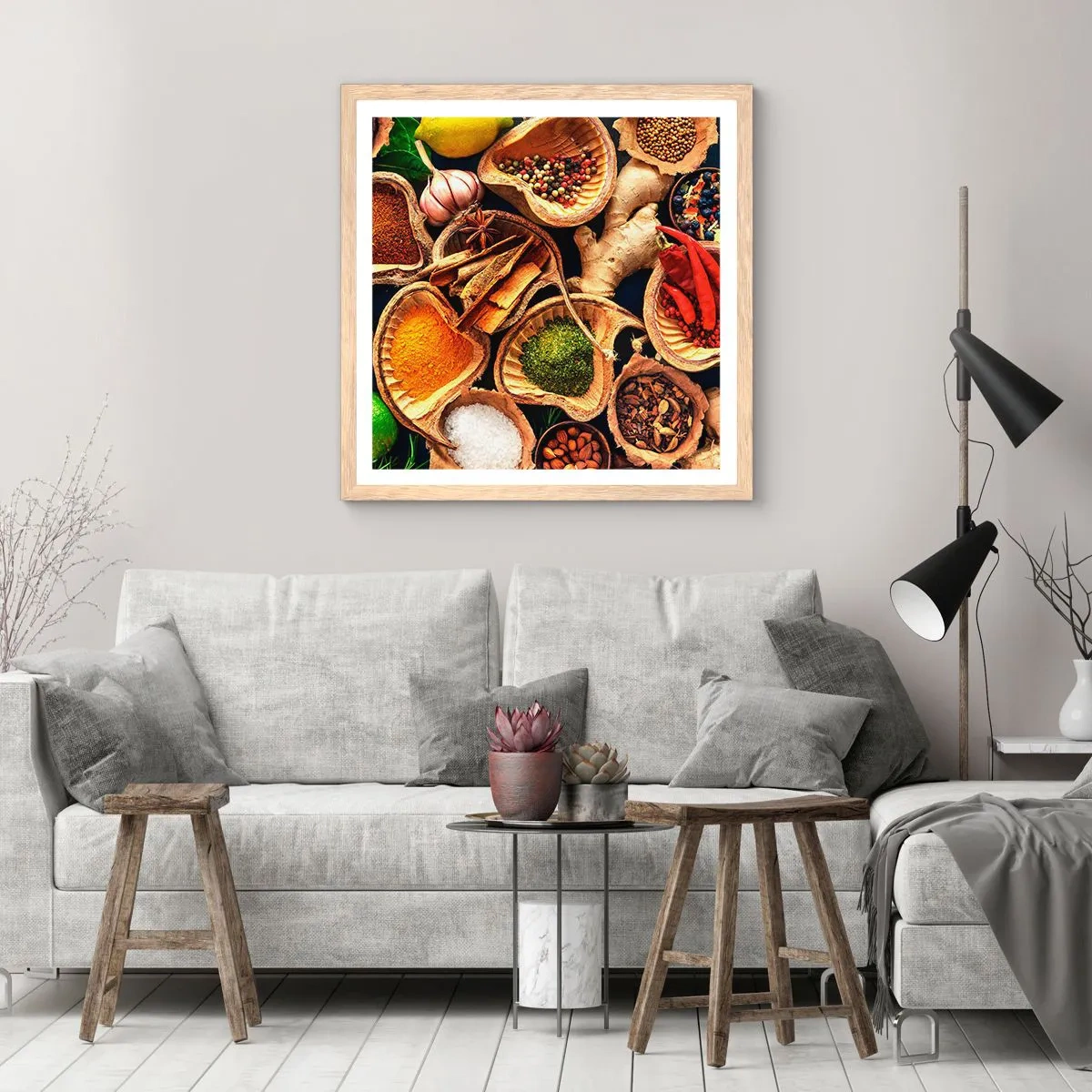 Plagát v ráme zo svetlého duba - Vezmi si, čo chceš - 30x30 cm